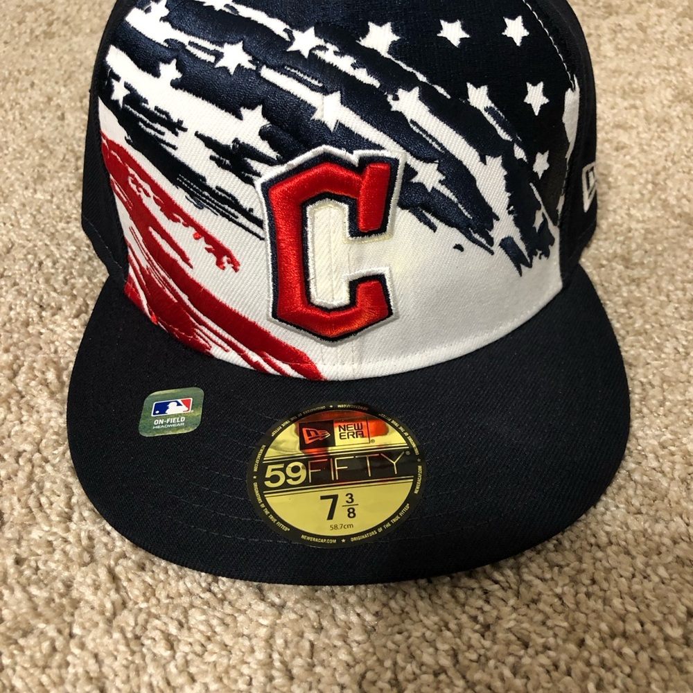 Cleveland Guardians New Era Patriotic Baseball Cap - Red, White, and Blue